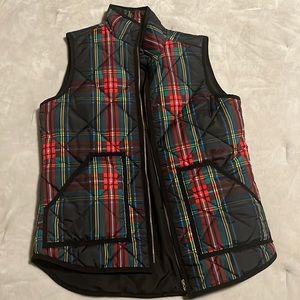 Jcrew -XS black vest with colors